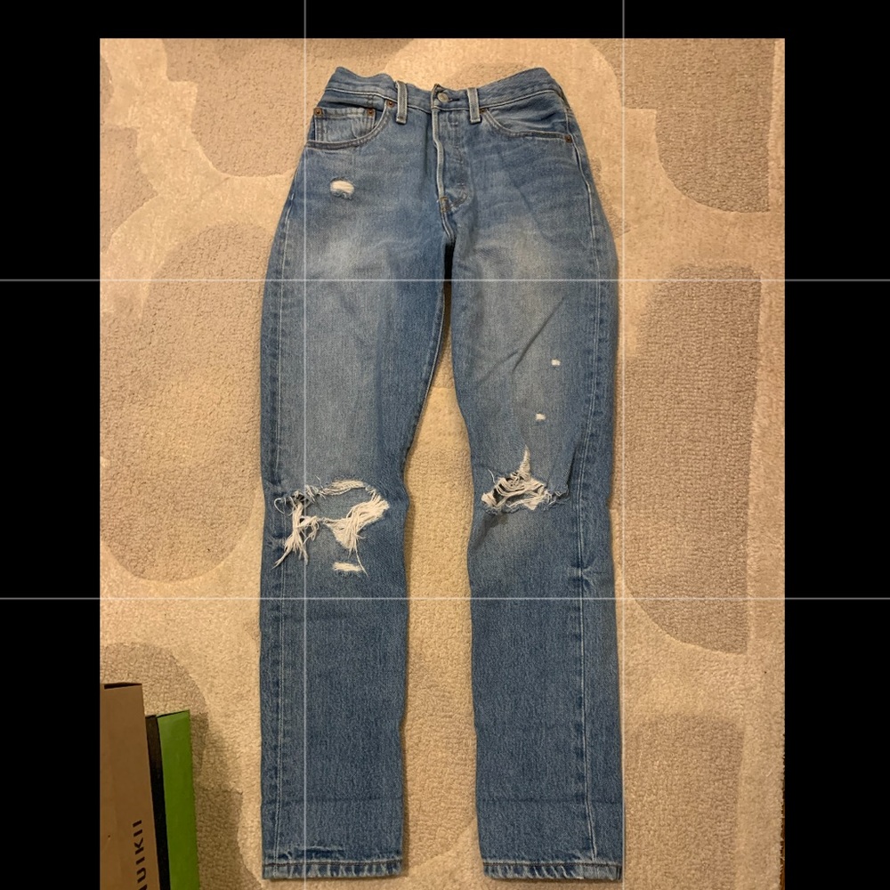 Levi’s high waisted 501 skinny jeans